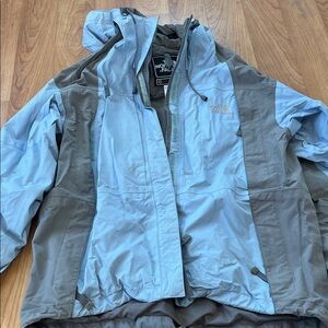 The North Face Light Blue and Gray Outdoor Jacket
